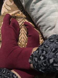 Cozy Maroon Socks
