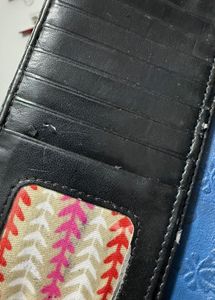 Royal Blue Embossed Leather Wallet by Holii