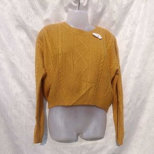 Mustard Knit Cropped Sweater 💛