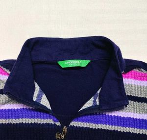 Crocodile Striped Sweater | Bust 32