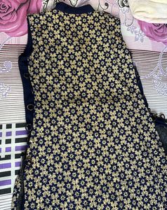 A- Line Kurti - Navy blue