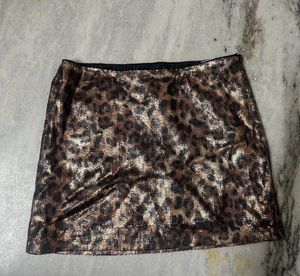 vintage y2k sequins cheetah print skirt 🐆
