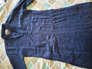 Ethnic sequined Navy Blue Kurta for boys