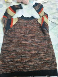 Striped Knit Unisex Sweater in xl size