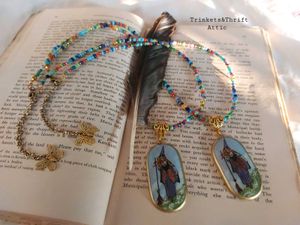 Gypsy Witch Pendant Beaded Necklace