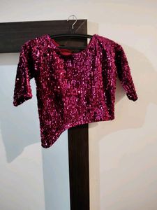 Pink Sequence Top
