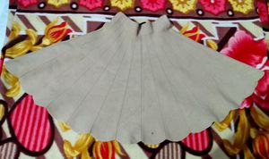 Tan Woolen Stretchable Skirt