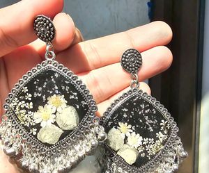 Resin Floral Earrings Available In Every Colour