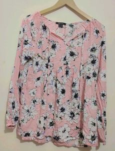 Pink Top Floral Print For Girl Or Woman 34 Bust