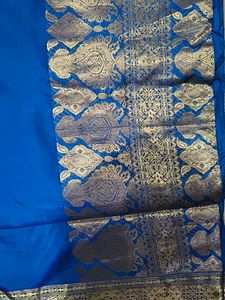 Blue Banarasi Silk Saree
