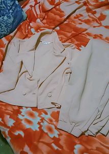 Pink Blazer &amp; Pant Set