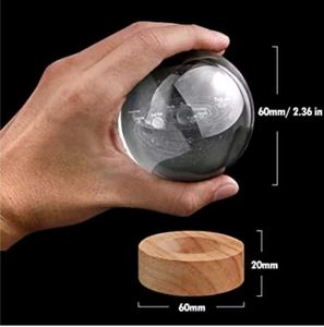 Illuminated Solar System Crystal Ball Lamp