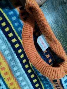 Colorful Knit Baby Sweater