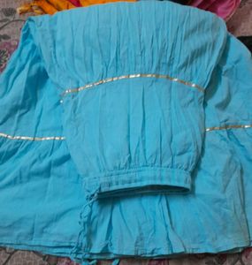 Blue Tiered Skirt