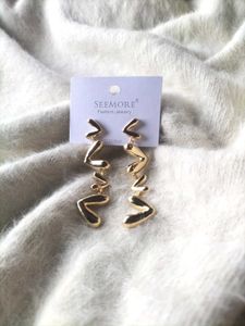 Seemore Gold Tone Dangle Earrings