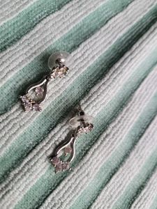 Sparkling Silver Dangle Earrings