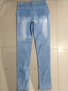 Light Blue Ripped Skinny Jeans