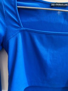 Blue Long Sleeve Top