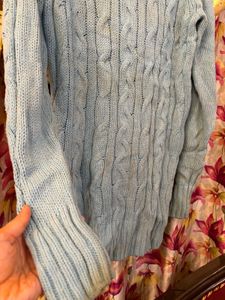 Cozy Blue Turtleneck Sweater