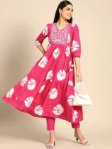 Pink Anouk Kurta Set