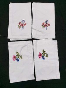 Floral Embroidered Pillow Covers (Set of 4)