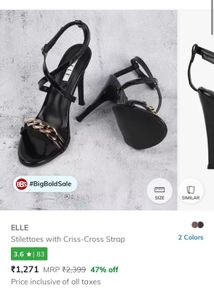 ELLE Black Chain Heels