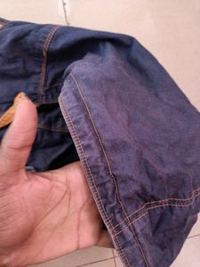 MUSTARD colour Denim Jacket With Hood
