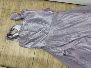 Sparkling Lavender Heavy Evening Gown