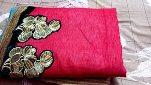 Elegant Pink Saree with Blouse