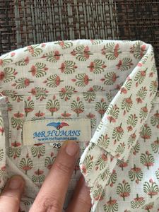 Kids Floral Print Short Sleeve Shirt