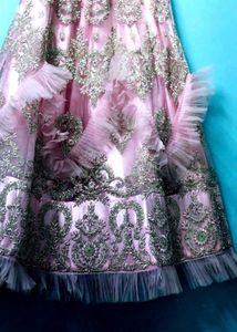 Embroidered Pink Lehenga For Women