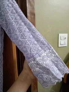 Lavender Embroidered Kurta