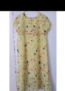 Yellow Floral Summer Dress