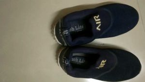 Navy Blue &#34;AIR&#34; Slip-On Kids Sneakers