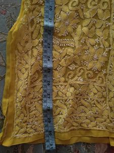 l Yellow Chikankari Kurta -Price Drop Till 1 Am