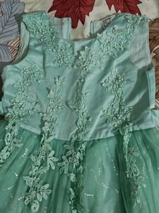 Elegant Mint Green Girls Dress