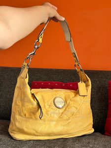 Authentic coach Signature Stitch Leather Bag