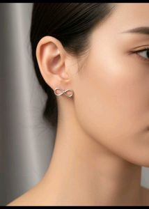 Anti- Tarnish Infinity Stud Earrings