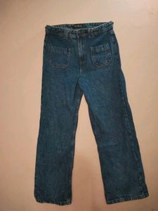 H&amp;M Blue Wide Leg Jeans