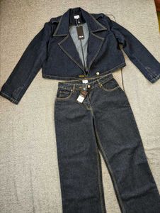 QUA blue Wash Denim Suit