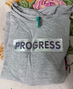 Gray 'Progress' Graphic Tee