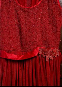 Elegant Maroon Ethnic Gown