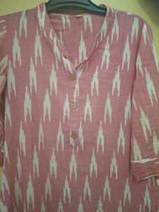 Pink Ikat Kurta