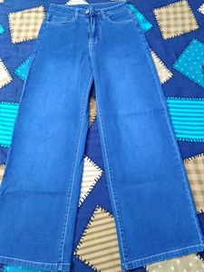 Blue Wide Leg Jeans
