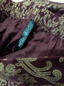 Maroon Velvet Kurta Set