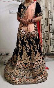 heavy gotapatti wine color lehenga