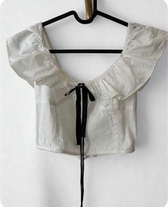 Ruffle Off-Shoulder Crop Top