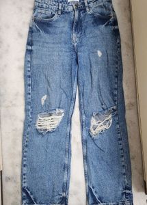 Freakins Lightly Distressed, Ripped, Baggy Jeans