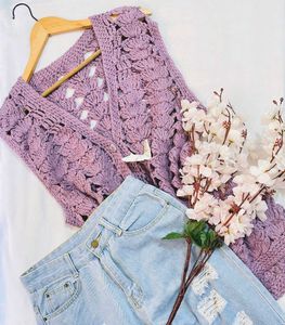 Pinterest Crochet Lavender Vest B