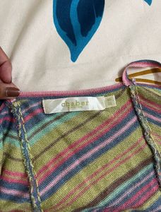 Multicolour Criss Cross Spaghetti Top